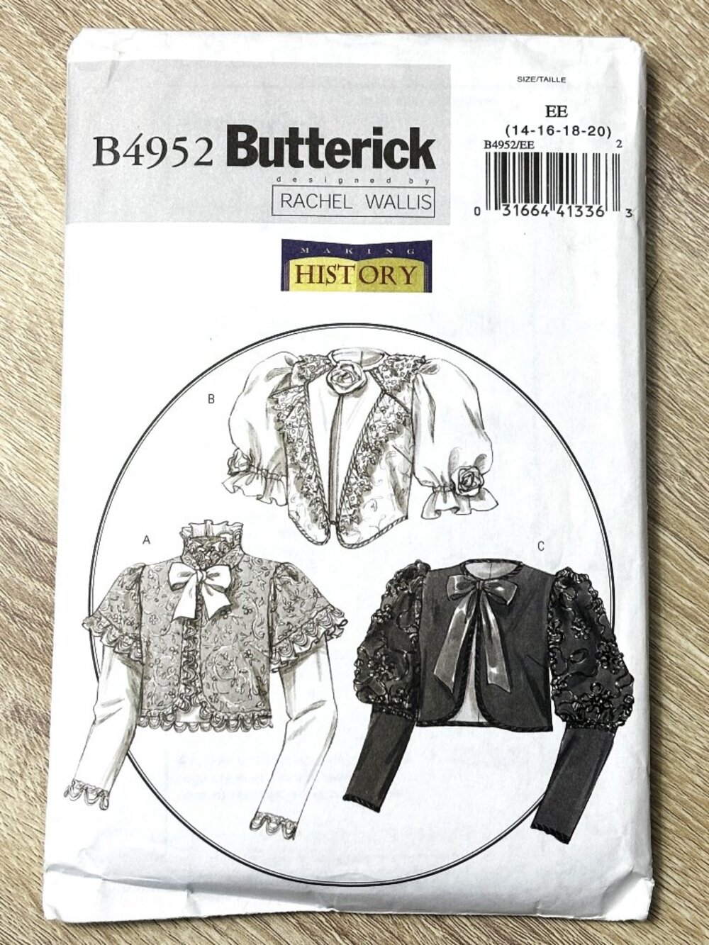 Butterick Pattern #4952 Jacket Making History Victorian Edwardian